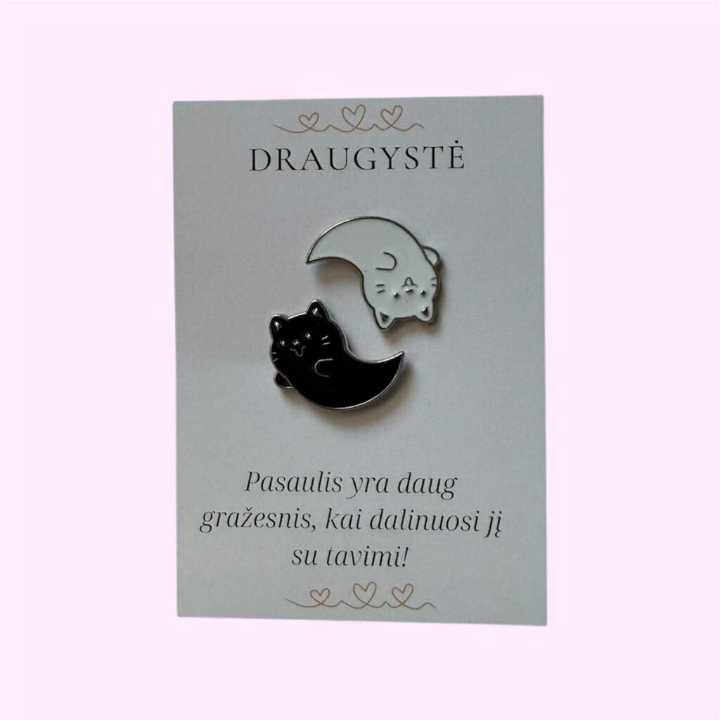 Derantys ženkliukai ,,Yin Yang kačiukai”