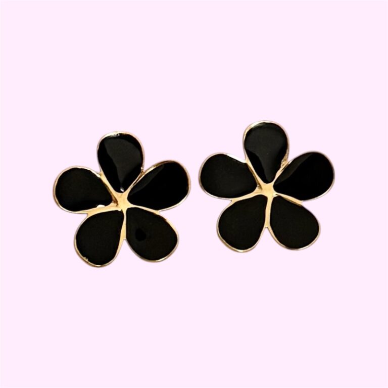 Auskarai ,,Black bloom”