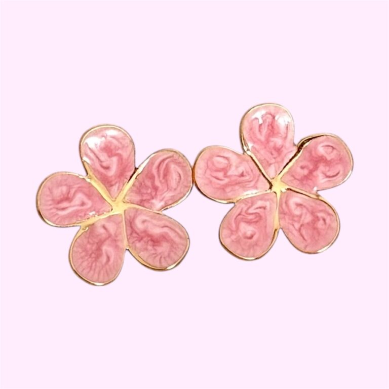 Auskarai ,,Pink bloom”